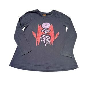 Tea Collection Fox Graphic Shirt Size 5